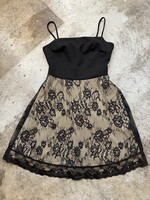 Bebe Black Lace Bottom Dress XXS