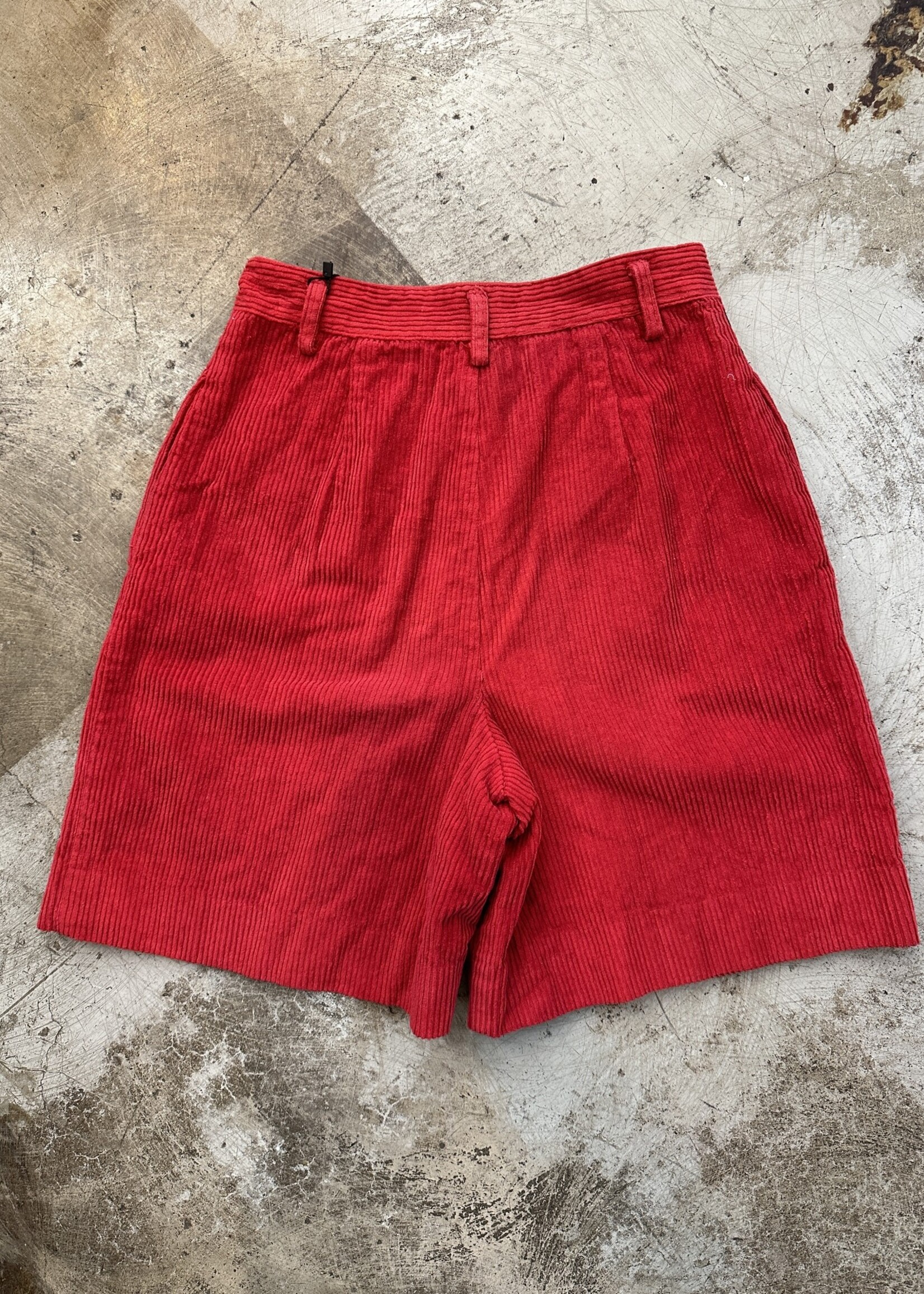 Abercrombie Vintage Red Corduroy Shorts 25 XS