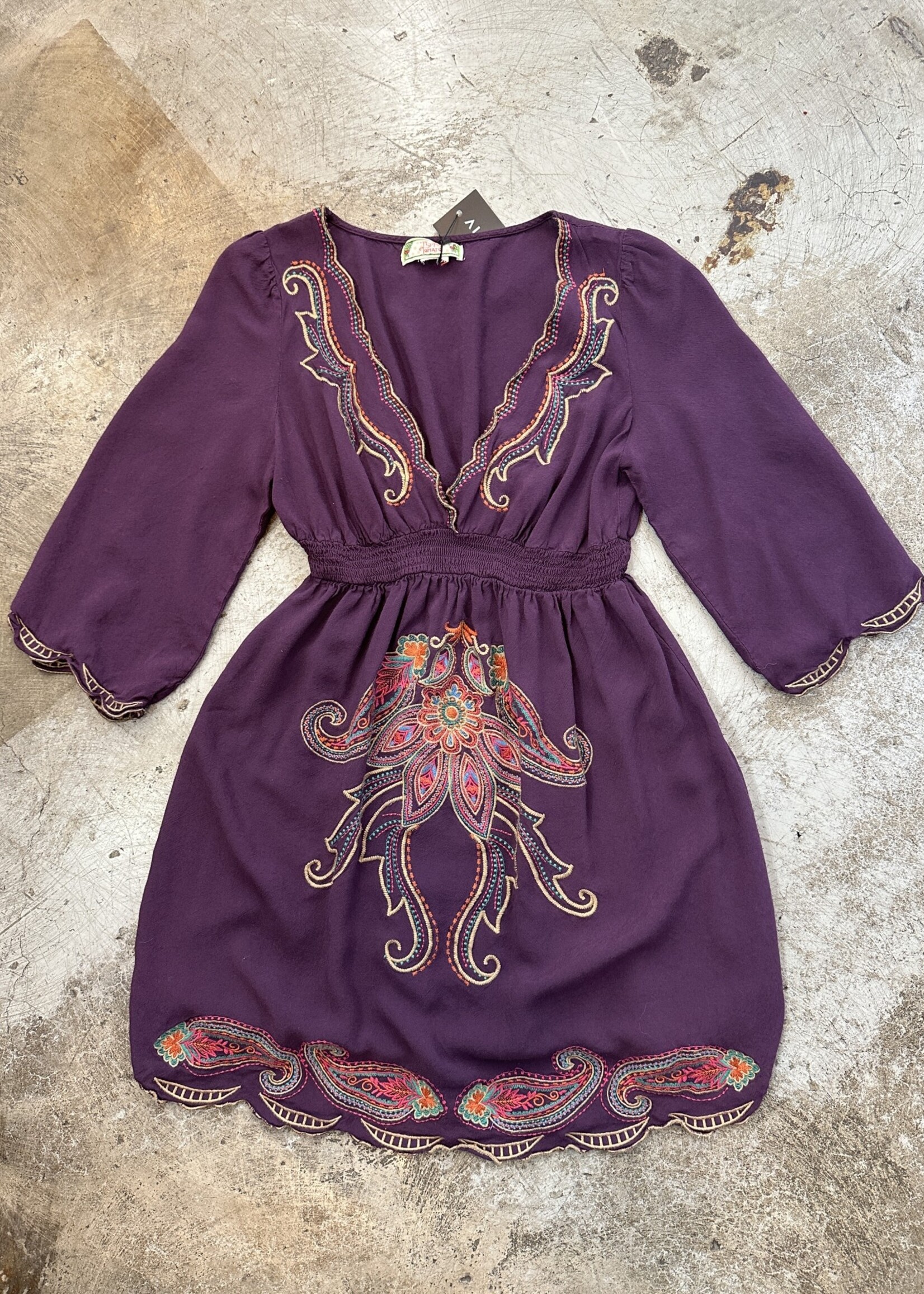 Flying Tomato Purple Embroidered Dress S