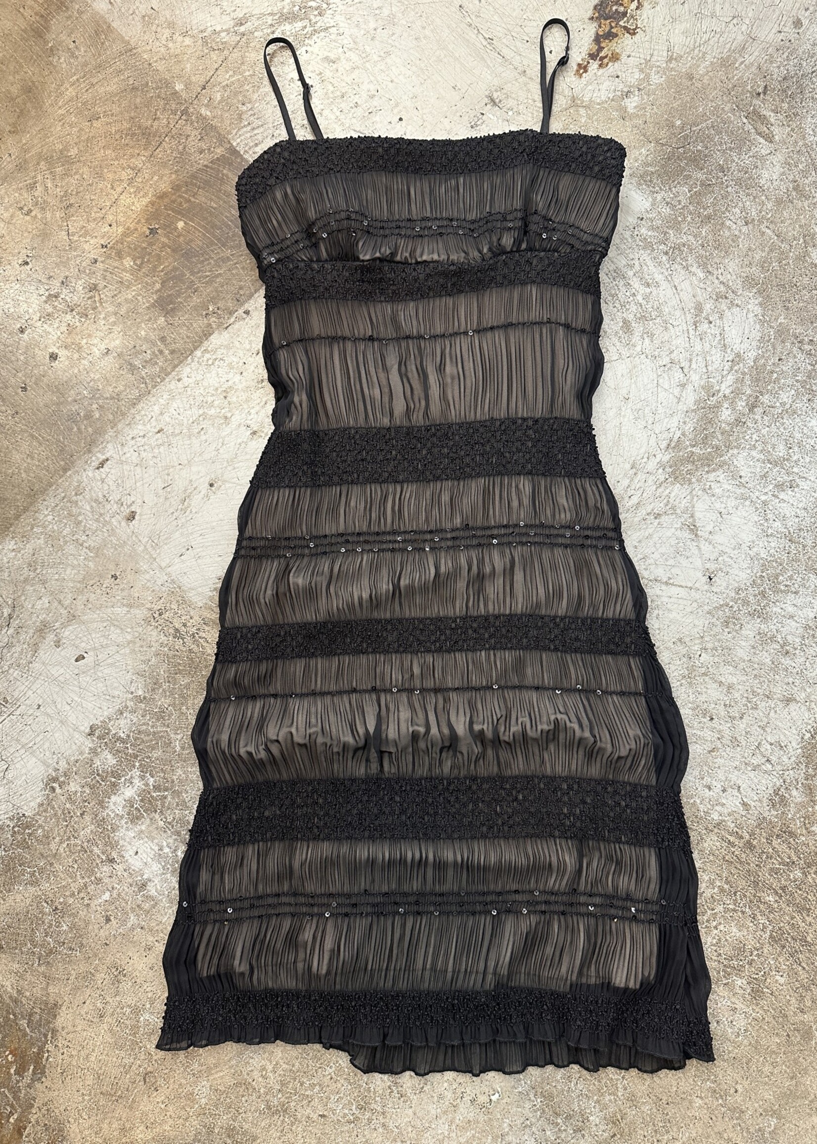 NP Y2K Black Sequin Dress S