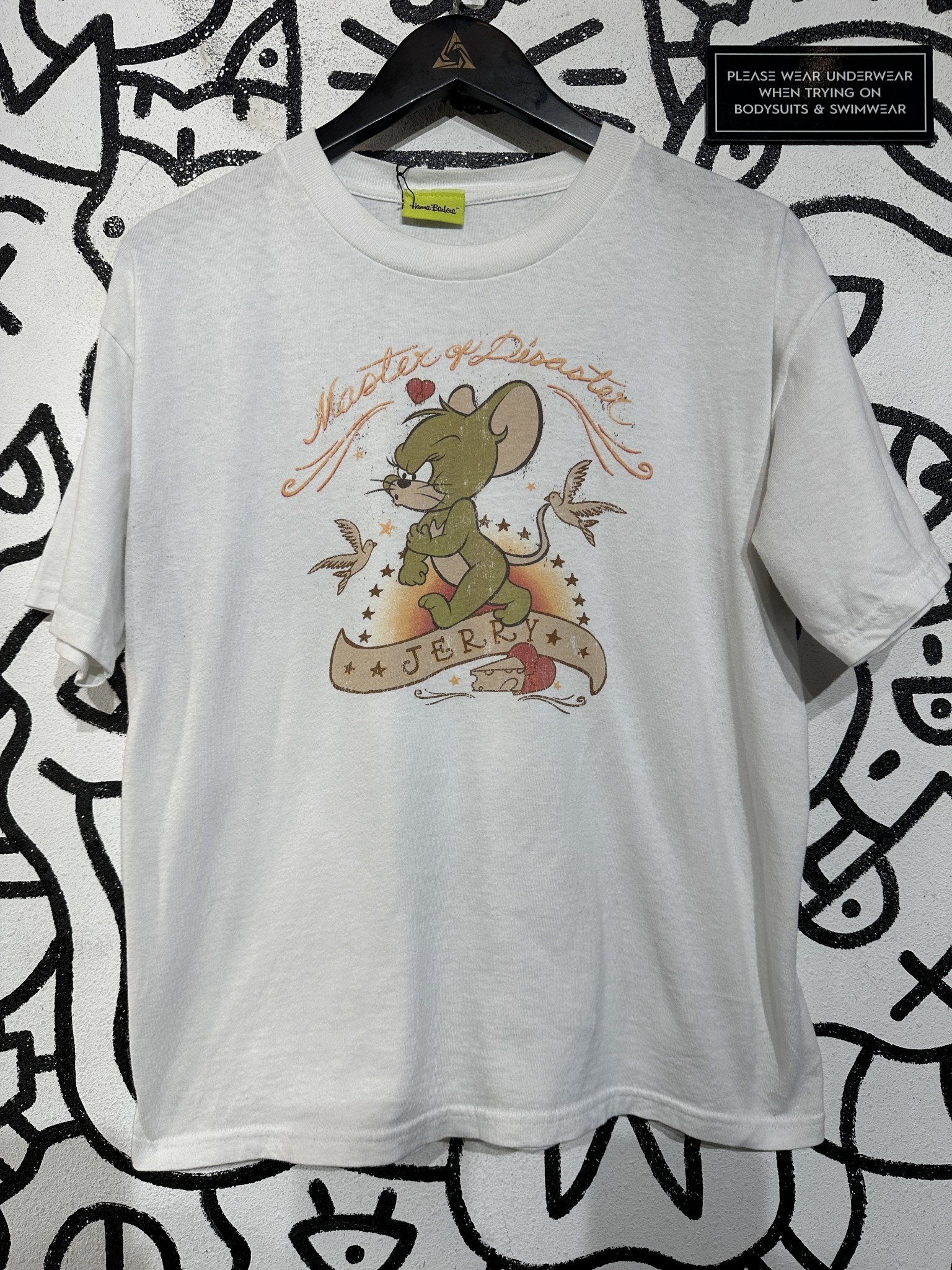 06 Tom & Jerry White Tee FEM L ALT REBEL