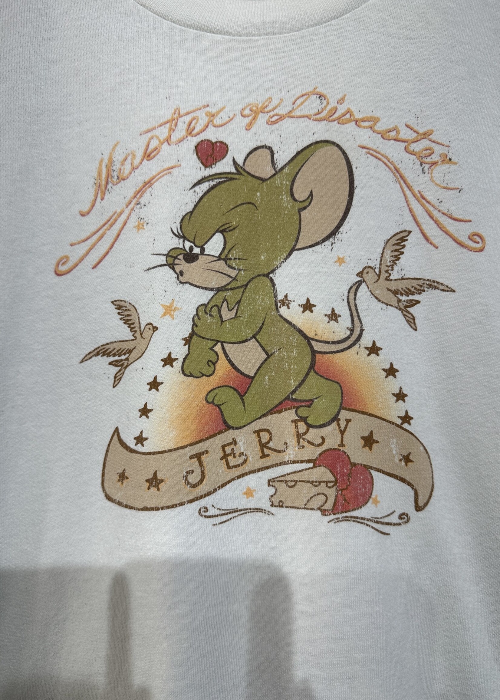 06 Tom & Jerry White Tee FEM L ALT REBEL
