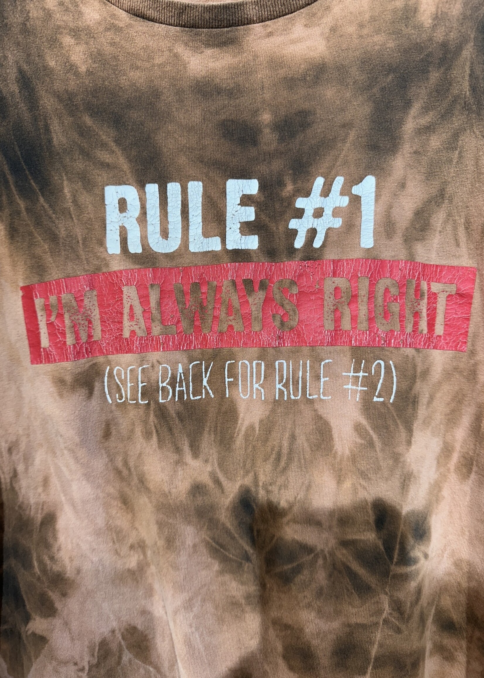 Rule #1 Bleach Dyed Tee XXL