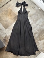 NWT Dissh Alexis Black Linen Midi Dress 4/S