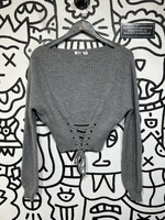 NWT Seek the Label Grey Corset Sweater S