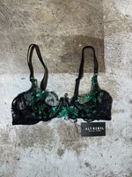 Honey Birdette Black Lace Emerald Bra 36C/L