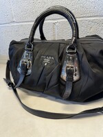 Prada Nylon Silver Hardware Top Handle Purse