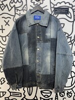 NWT Aelfric Eden Patchwork Washed Denim Jacket L