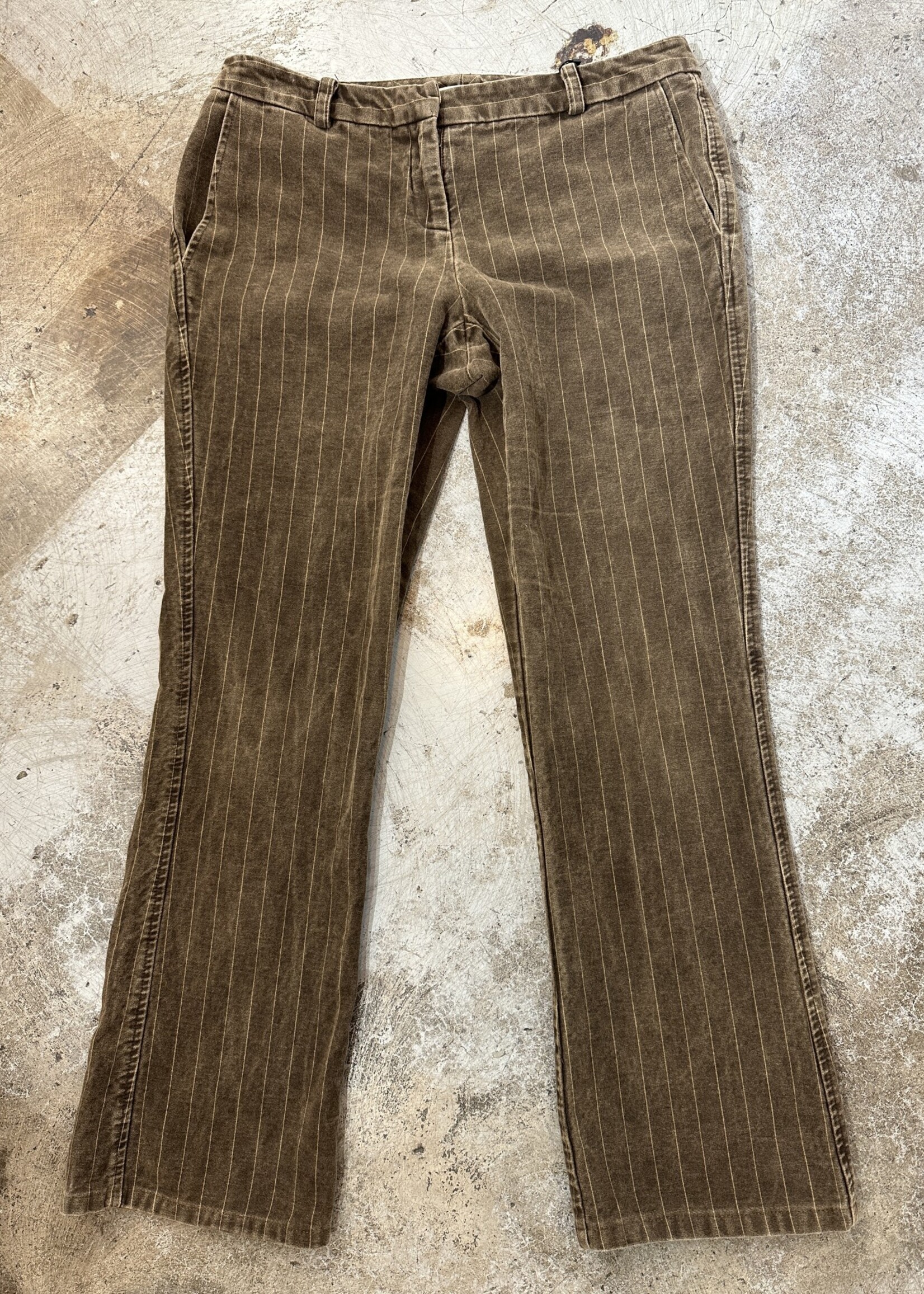 Liquid Y2K Brown Pinstripe Pants FEM 30