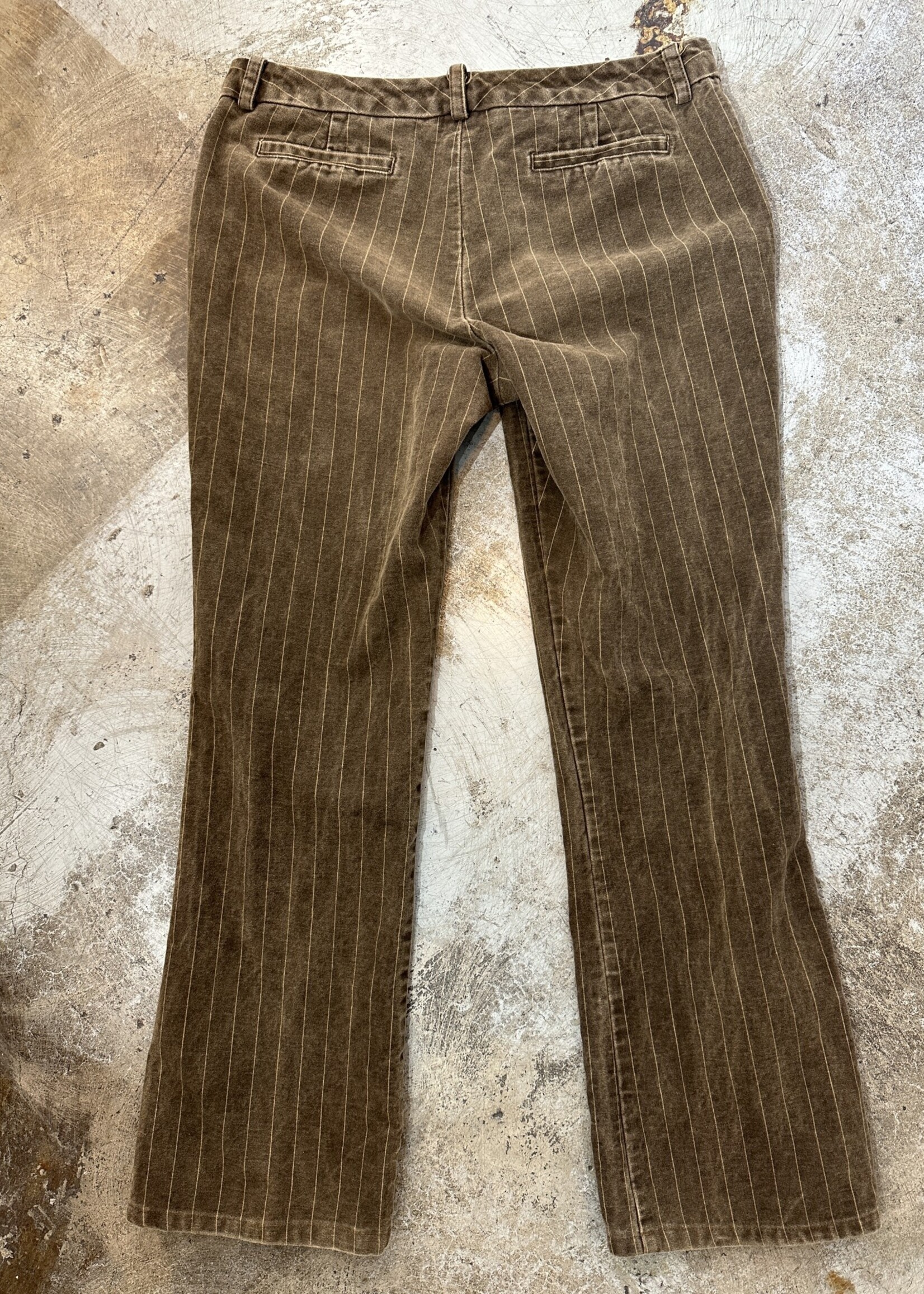 Liquid Y2K Brown Pinstripe Pants FEM 30
