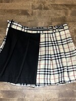 LTT Plaid Pleated Zip Skirt 27"