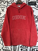 Nike Y2K Oversized Red Fleece Hoodie M