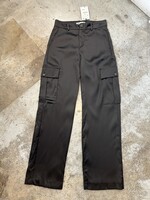 NWT Zara Black Satin Cargo Pants Fem 29