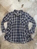 Free People Blue Oversized Flannel S