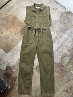 Free People Green Button Up Jumpsuit XS