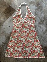 Zara Floral Knit Halter Dress S
