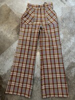 70s Kmart Brown Red High Waisted Flares 25