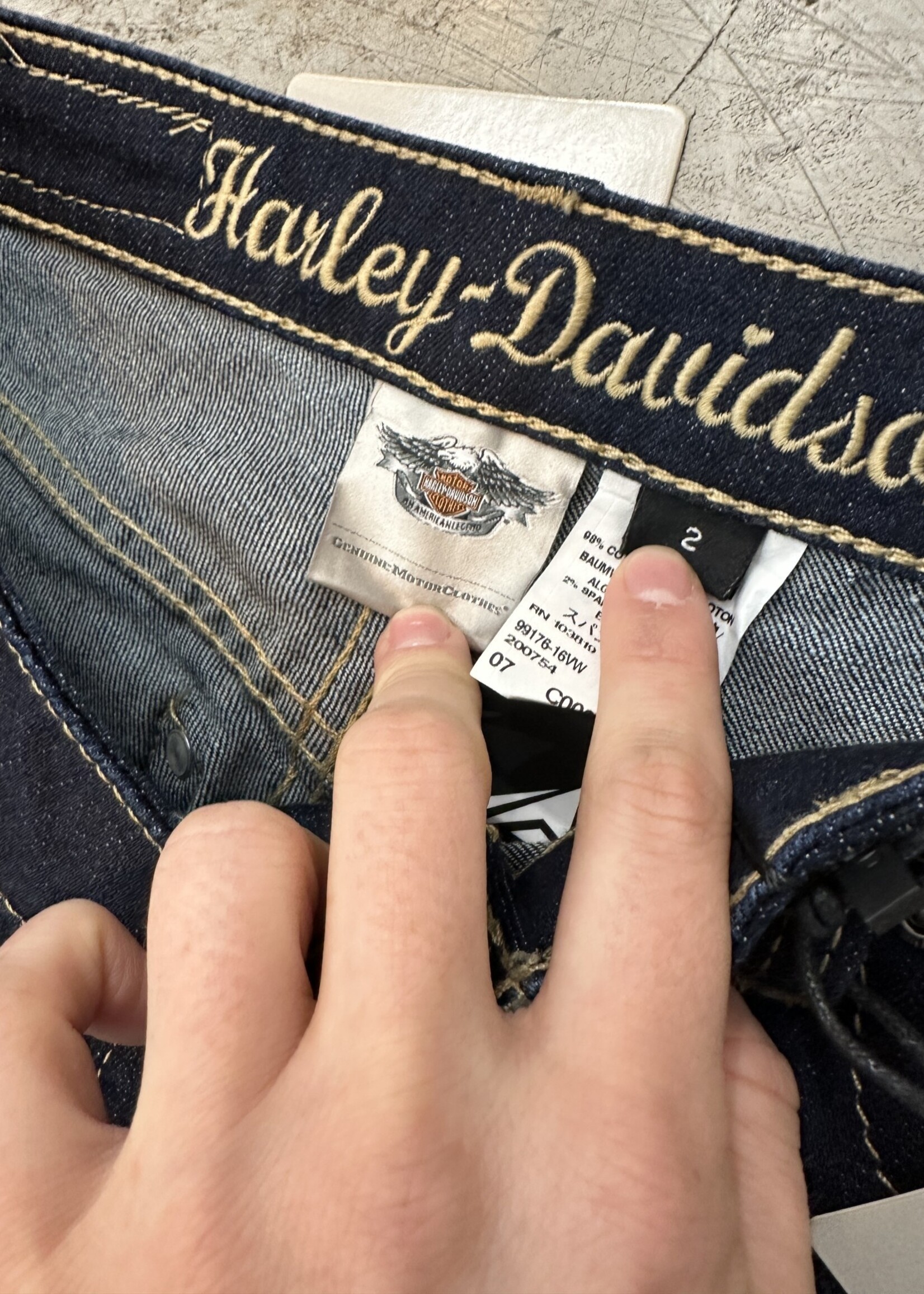 NWT Harley Davidson Dark Wash Jeans 28