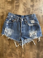 Vintage Levi's Mid Was Distressed Shorts 23