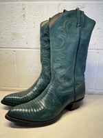 Larry Mahon Green Leather Western Boots Fem 10