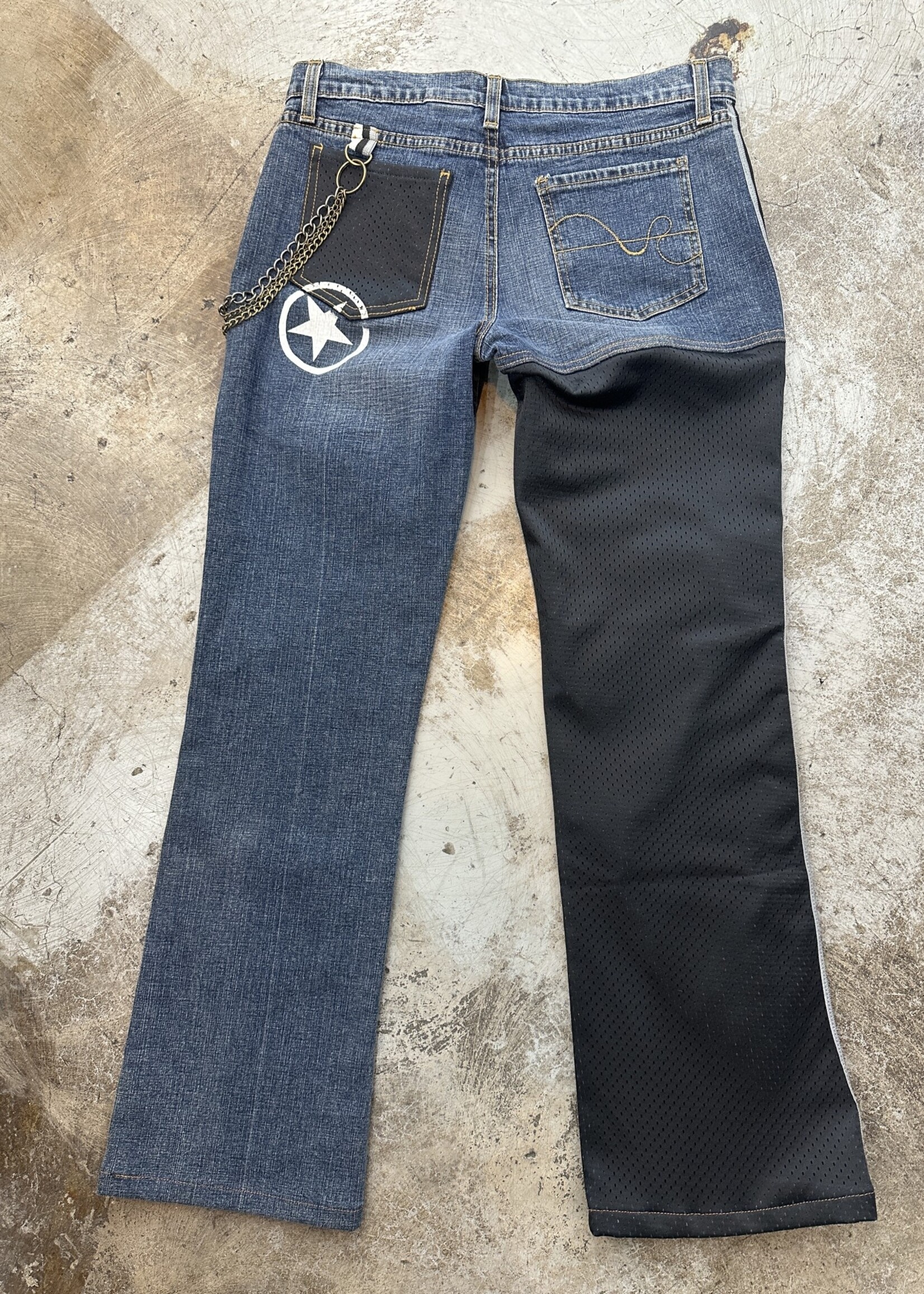 Tag Rag Y2K Mesh Detail Chain Denim 29