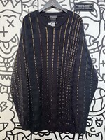 Tosani Black Tan Coogi Style Sweater XXL