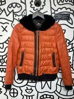 Cote Nord Orange Leather Jacket AS IS Fits M