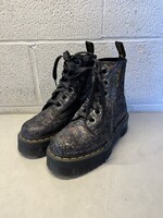Dr Martens Silver Crackle Platform Boots 6