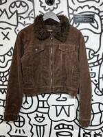 Annie Y2K Brown Corduroy Jacket Fits Fem L