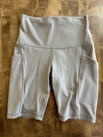 Lululemon Light Grey Bike Shorts 4/S