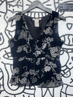 AMI Black Floral Print Tank L