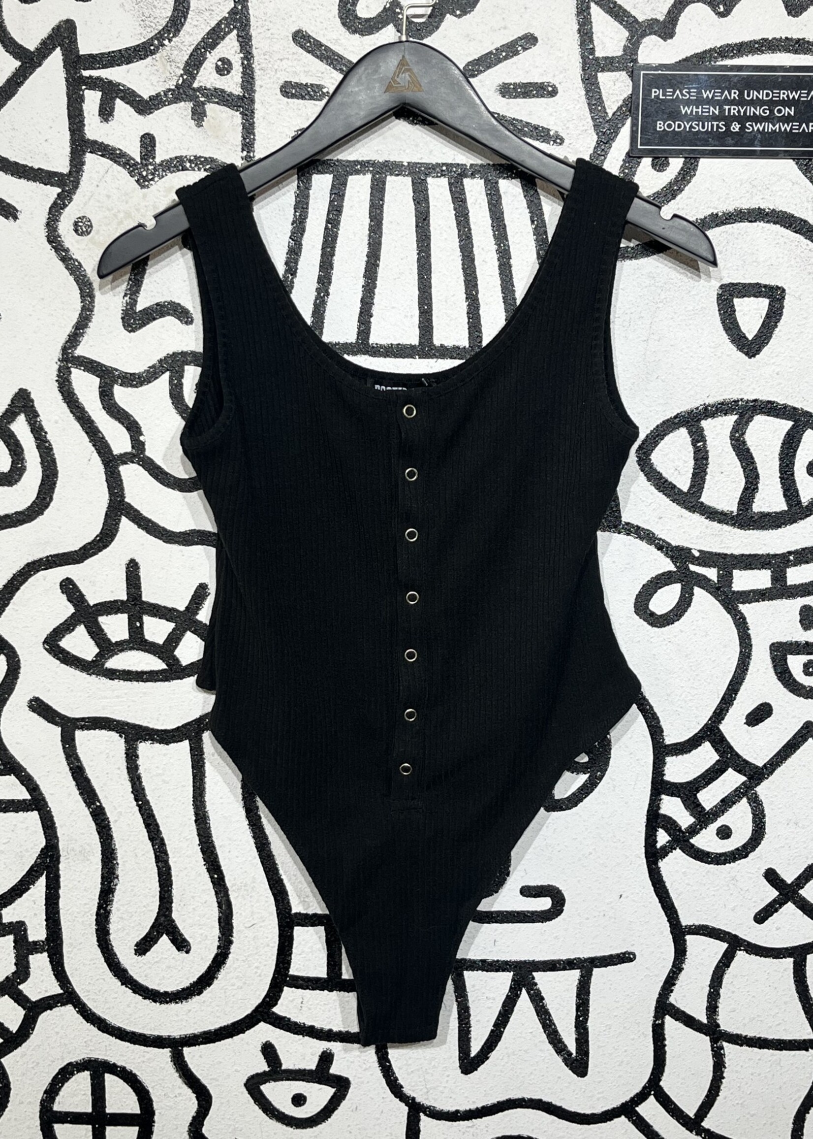 NWT Poster Girl Black Bodysuit L