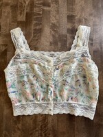 Victoria's Secret Vintage White Sheer Crop Tank S