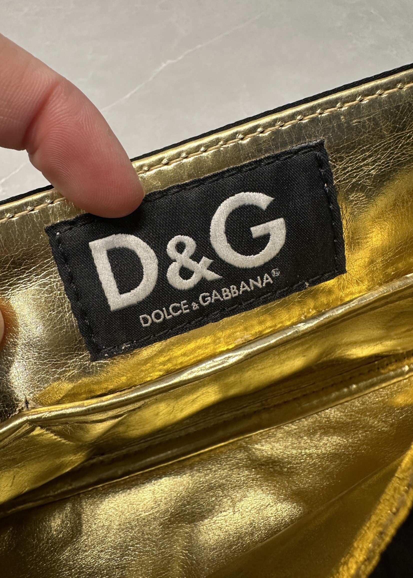 Dolce & Gabbana Fur Logo Nylon Purse