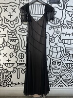 BCBG Vintage Black Silk Beaded Dress 6/S