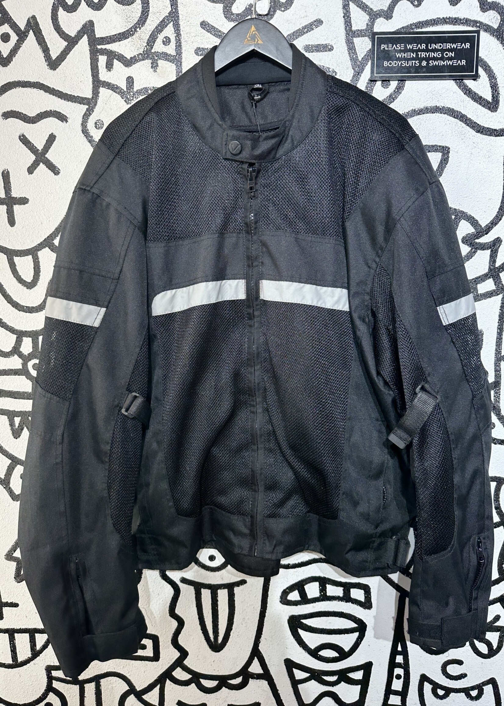 No Label Mesh Moto Jacket Masc XXL