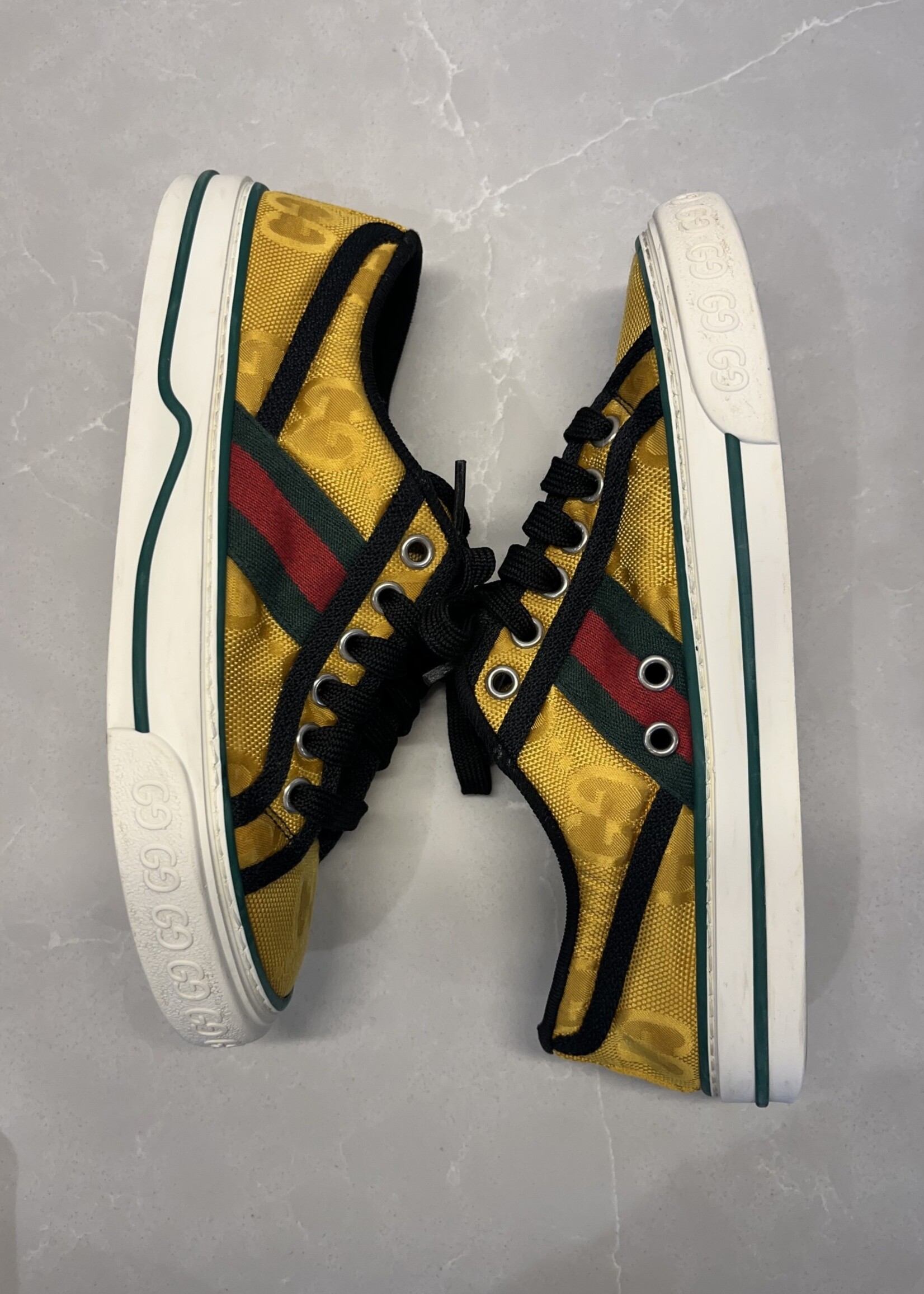 Gucci Yellow Monogram Sneakers 35