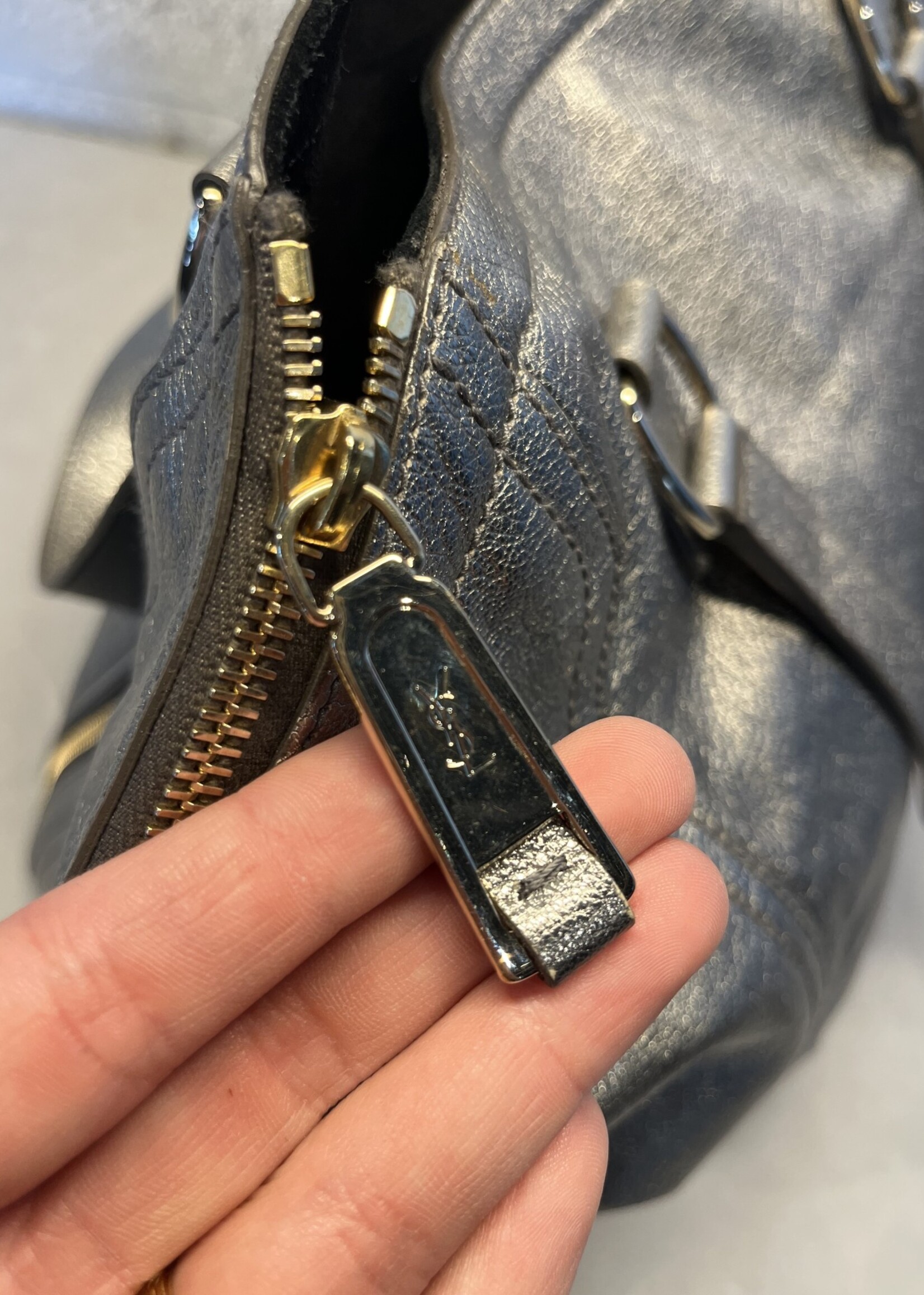 YSL Metallic 'Downtown' Tote