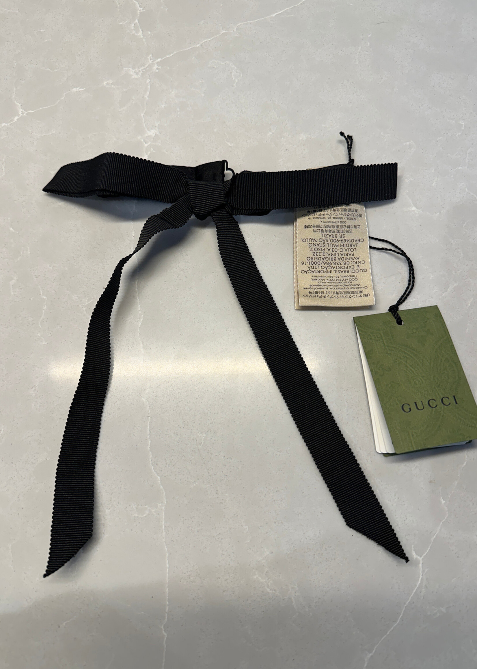 NWT Gucci Black Neck Bow Tie