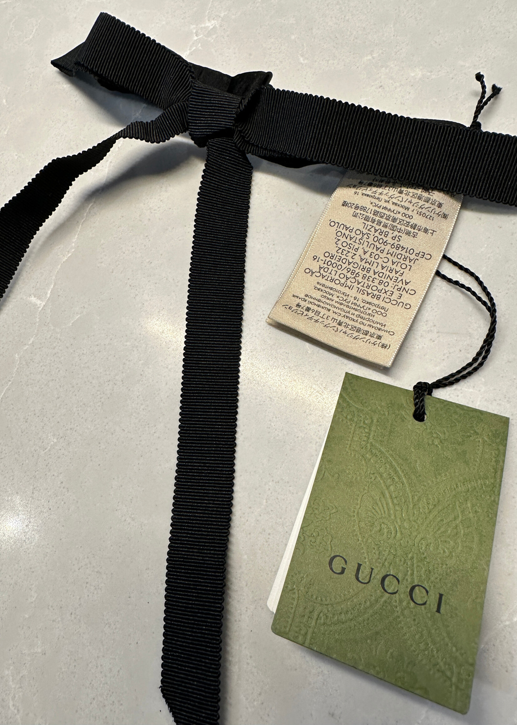NWT Gucci Black Neck Bow Tie