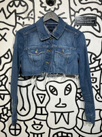 Tommy Y2K Crop Denim Jacket Fem M