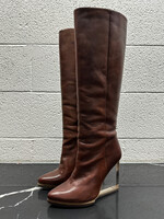 Margiela X H&M Brown Leather Lucite Heel 7