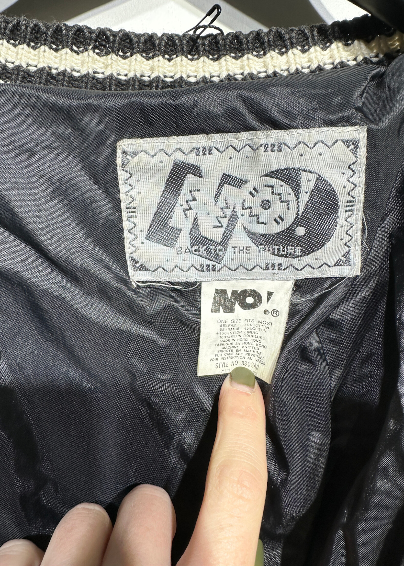 No Back to the Future Patchwork Cardigan Fits M/L AS IS