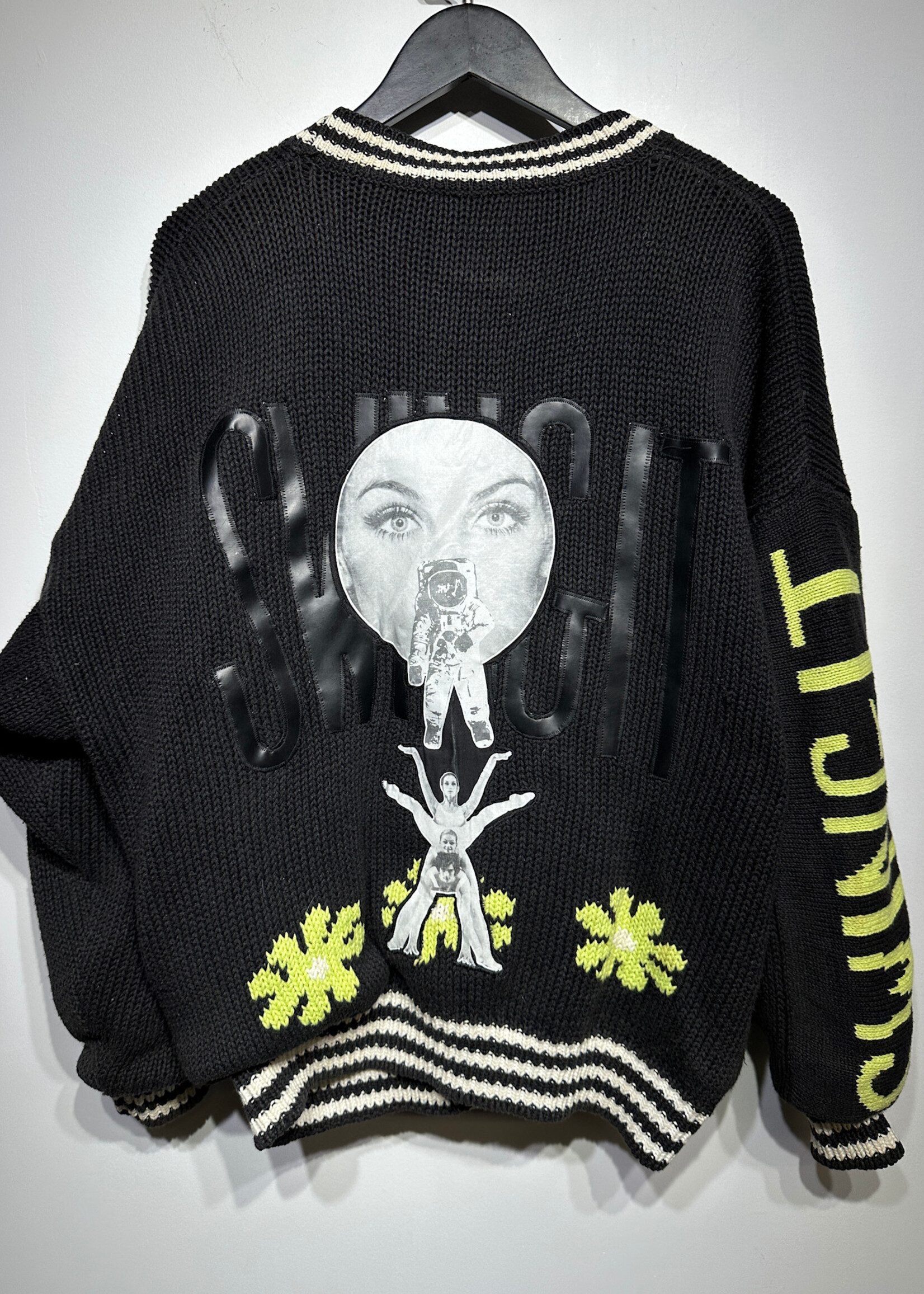 No Back to the Future Patchwork Cardigan Fits M/L AS IS