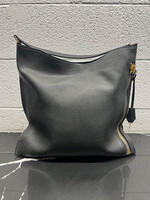 Tom Ford Pebbled Calfskin Alix Padlock Zip Hobo Bag