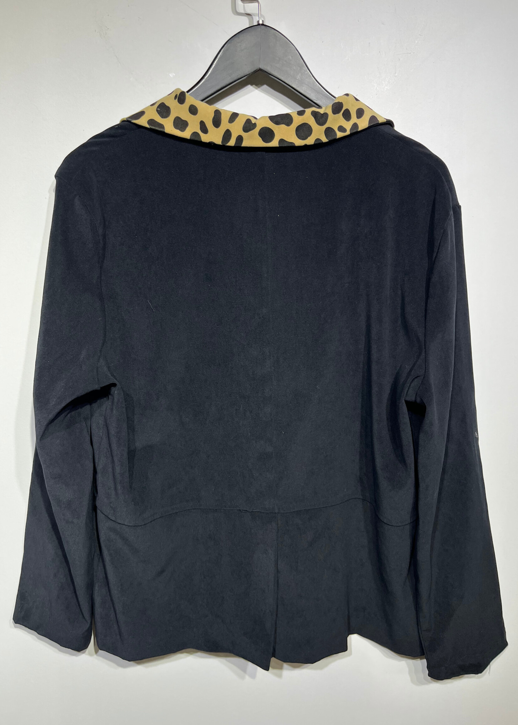 Spago Vintage Cheetah Collar Blazer Fem L