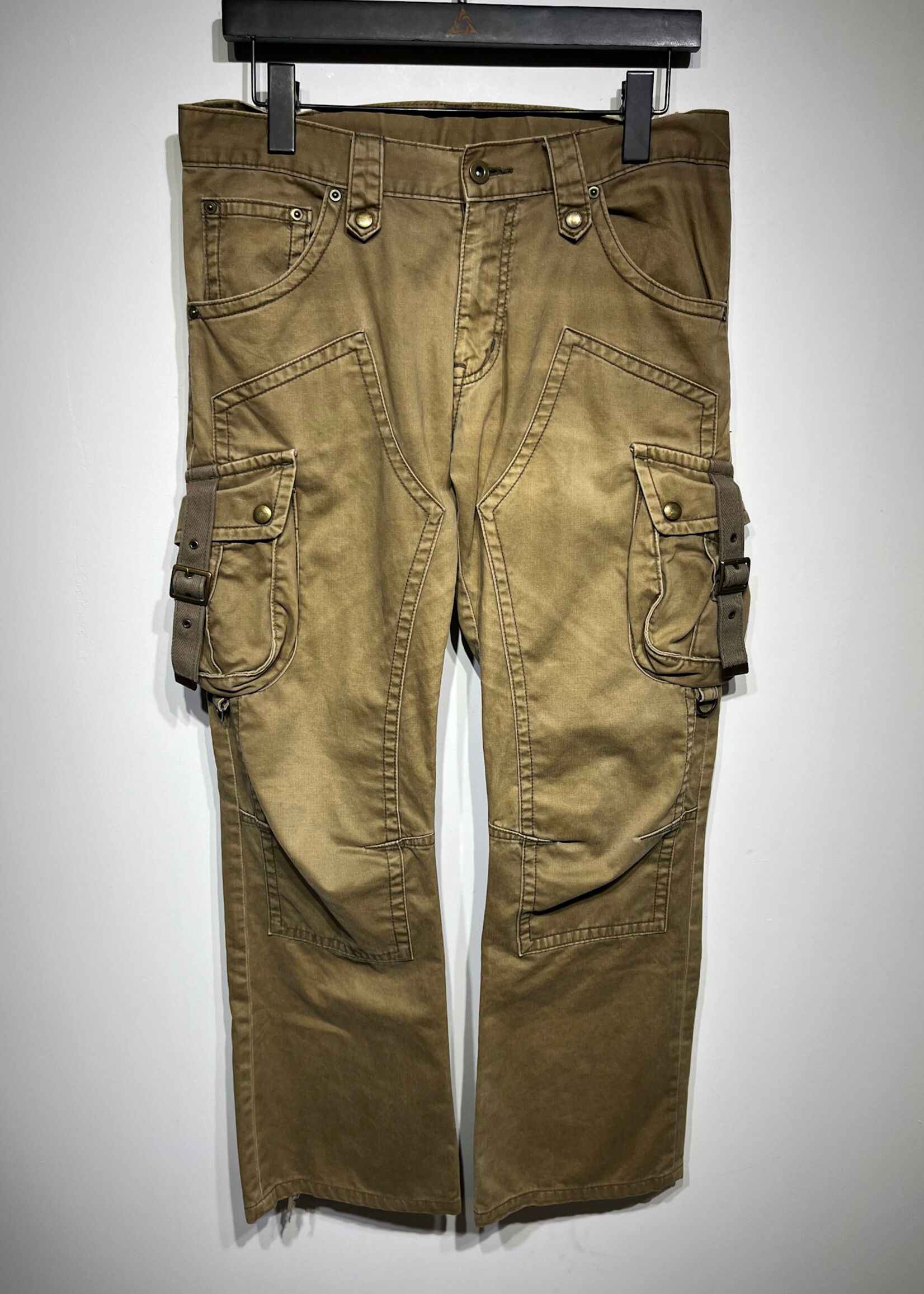 Tete Homme Brown Flared Double Knee Pants Macs 32"