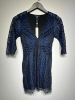 For Love and Lemons Blue Lace Line Dress XS