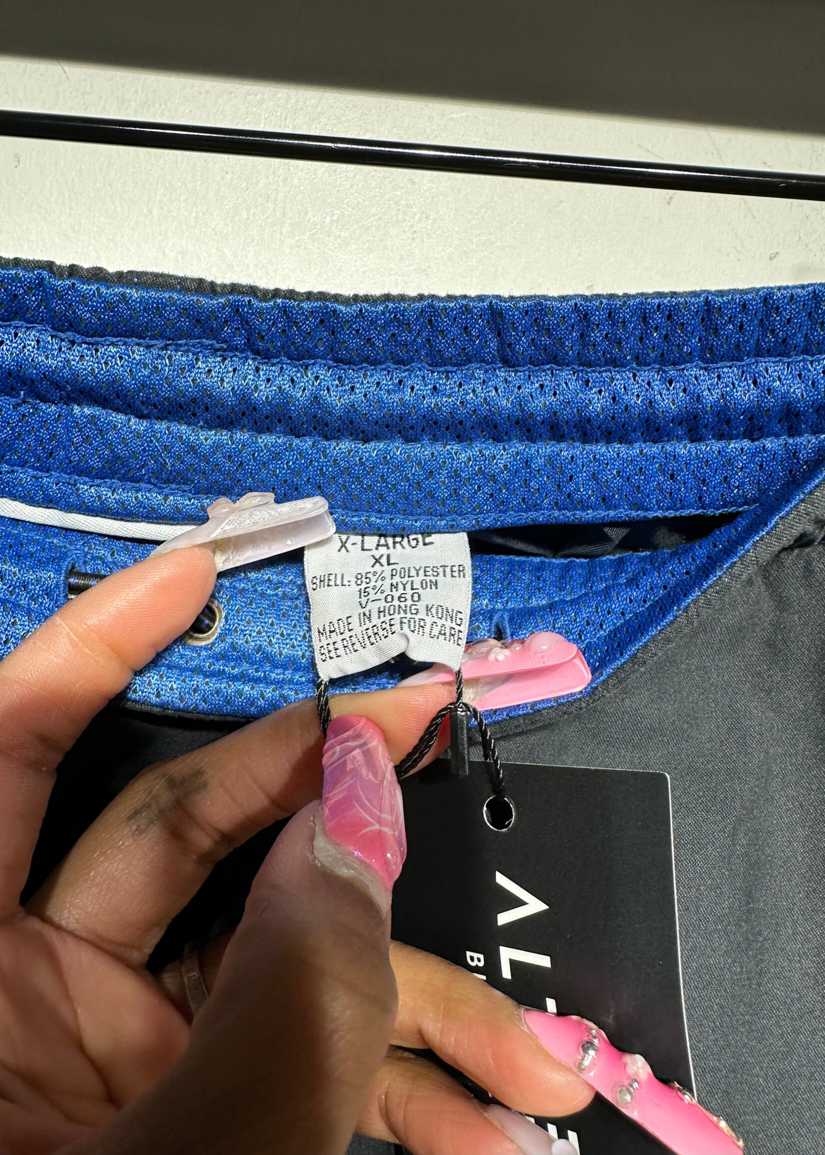 Anchor Blue Baggy Grey Cargo Shorts Masc 38