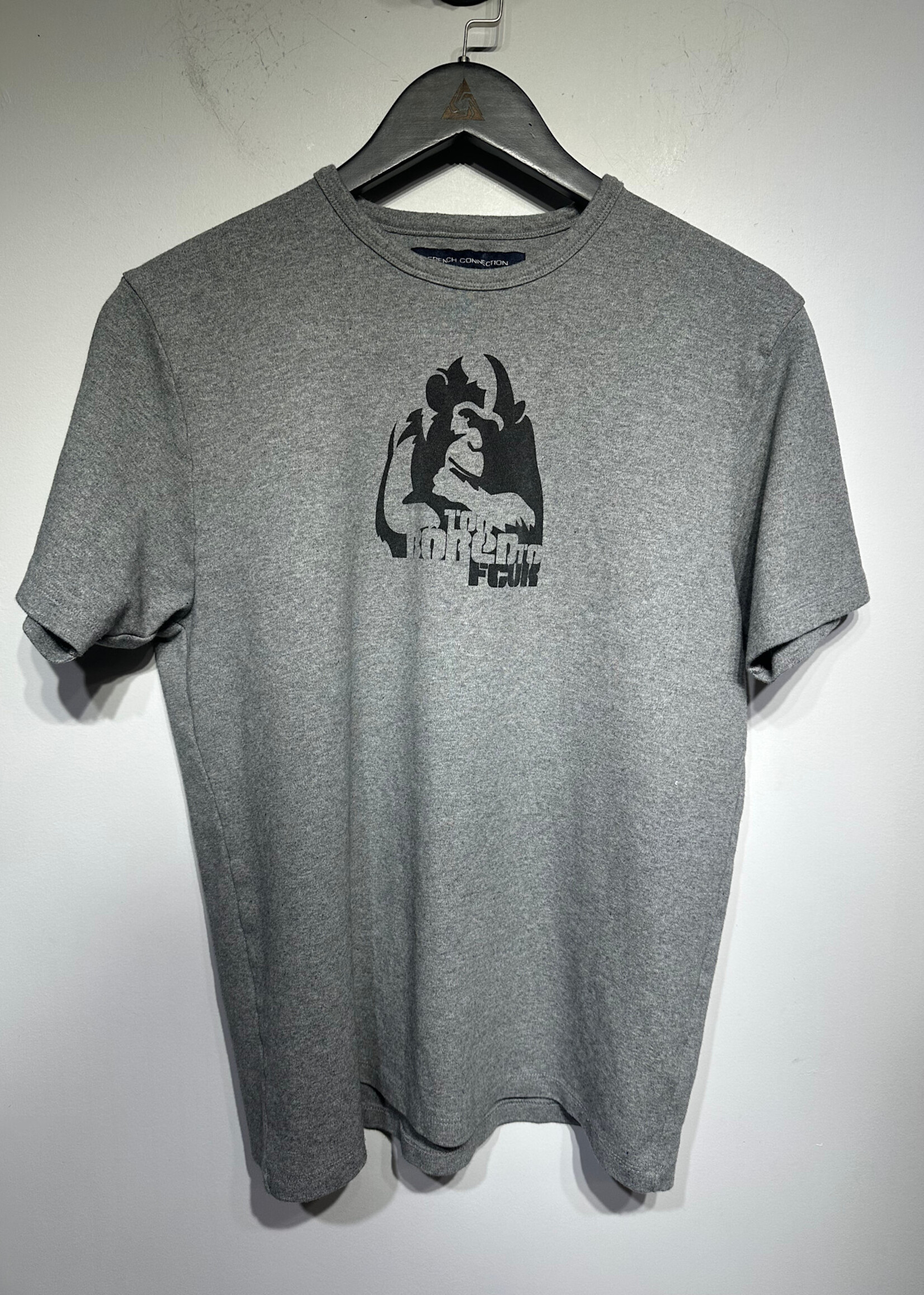 French Connection Too Bored Grey Tee L